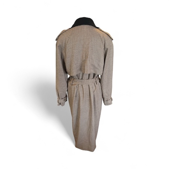 Rumored Notting Hill Houndstooth Trench Coat XS | Belted Longline Fall Jacket - Picture 4 of 9